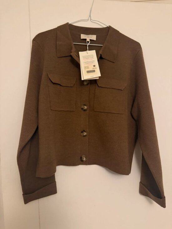 Sezane Sweaters - Sezane Betty Merino Wool Cardigan Cafe Clair Women's Size L